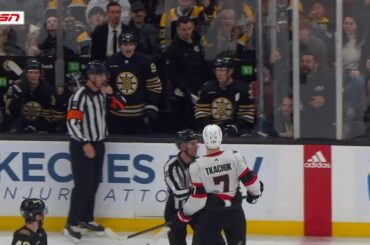 Brady Tkachuk Gives Up On The Play To Chirp Jakub Lauko