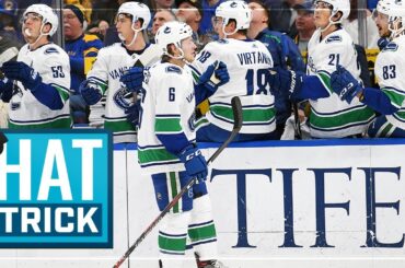 Brock Boeser collects second career hatty in rout of Blues