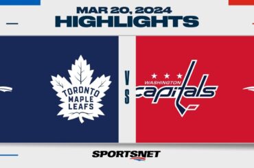 NHL Highlights | Malpe Leafs vs. Capitals - March 20, 2024