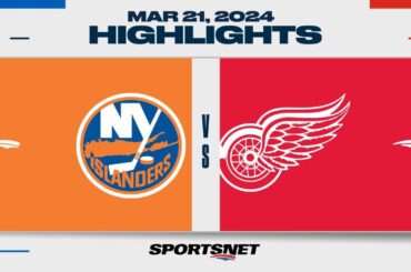 NHL Highlights | Islanders vs. Red Wings - March 21, 2024