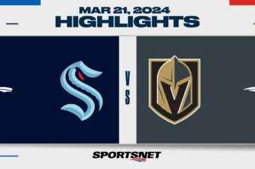 NHL Highlights | Kraken vs. Golden Knights - March 21, 2024