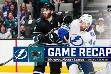 Lightning @ Sharks 3/21 | NHL Highlights 2024