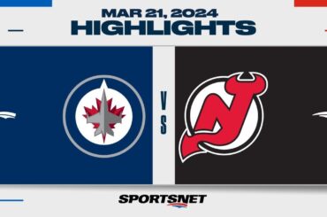 NHL Highlights | Jets vs. Devils - March 21, 2024