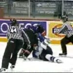 hockey fight Maxime Rousseau vs Dave Plante