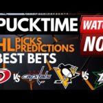 NHL Predictions, Picks & Odds | Hurricanes vs Capitals | Penguins vs Stars | PuckTime Mar 22