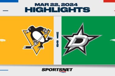 NHL Highlights | Penguins vs. Stars - March 22, 2024