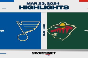 NHL Highlights | Blues vs. Wild - March 23, 2024