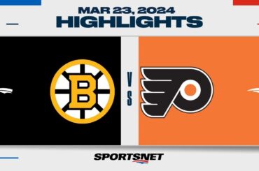 NHL Highlights | Bruins vs. Flyers - March 23, 2024