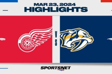 NHL Highlights | Red Wings vs. Predators - March 23, 2024