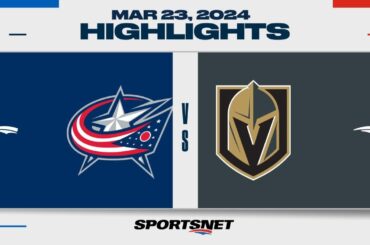 NHL Highlights | Blue Jackets vs. Golden Knights - March 23, 2024