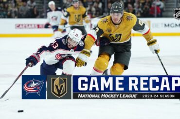 Blue Jackets @ Golden Knights 3/23 | NHL Highlights 2024