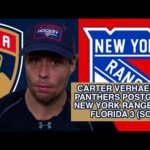 Carter Verhaeghe, Panthers Postgame: New York Rangers 4, Florida 3 (SO)