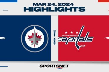 NHL Highlights | Jets vs. Capitals - March 24, 2024