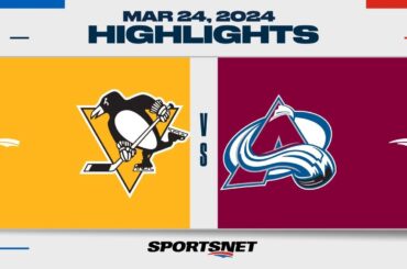 NHL Highlights | Avalanche vs. Penguins - March 24, 2024