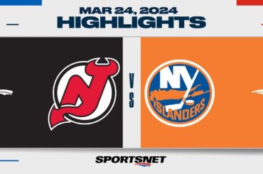 NHL Highlights | Devils vs. Islanders - March 24, 2024