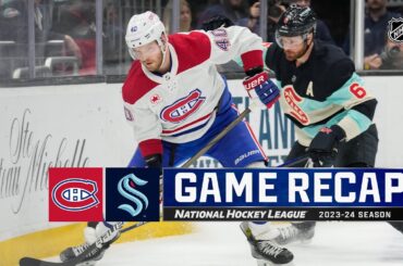 Canadiens @ Kraken 3/24 | NHL Highlights 2024