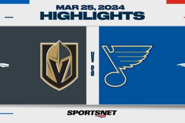 NHL Highlights | Golden Knights vs. Blues - March 25, 2024