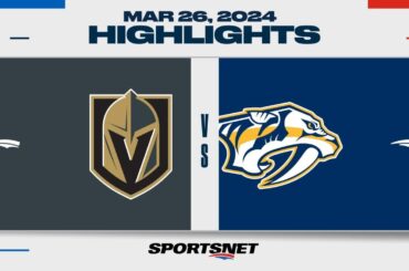 NHL Highlights | Golden Knights vs. Predators - March 26, 2024