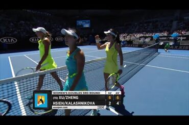 Xu/Zheng v Hsieh/Kalashinkova highlights (3R) | Australian Open 2016