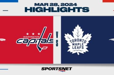 NHL Highlights | Capitals vs. Maple Leafs - March 28, 2024