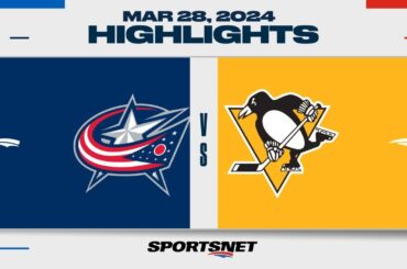 NHL Highlights | Blue Jackets vs. Penguins - March 28, 2024