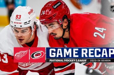 Red Wings @ Hurricanes 3/28 | NHL Highlights 2024