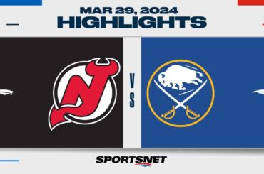 NHL Highlights | Devils vs. Sabres - March 29, 2024