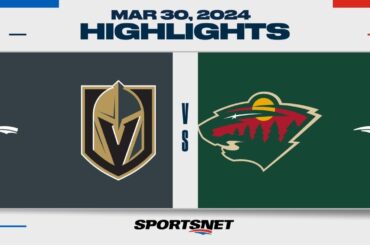 NHL Highlights | Golden Knights vs. Wild - March 30, 2024