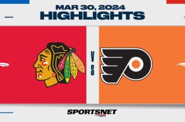 NHL Highlights | Blackhawks vs. Flyers - March 30, 2024