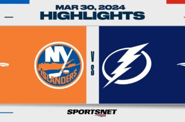 NHL Highlights | Islanders vs. Lightning - March 30, 2024