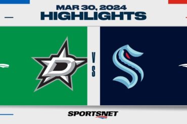 NHL Highlights | Stars vs. Kraken - March 30, 2024