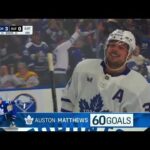 Auston Matthews scores his 60th Goal of the season in 72 games against the Sabres!