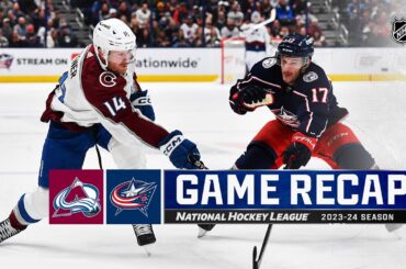 Avalanche @ Blue Jackets 4/1 | NHL Highlights 2024