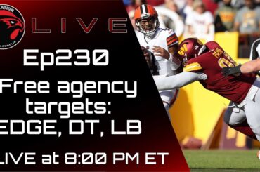 Falcons free agency targets at EDGE, DT, and LB with Eric Robinson: The Falcoholic Live, Ep230