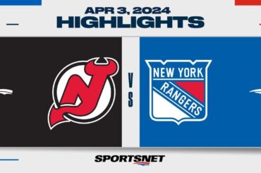 NHL Highlights | Rangers vs. Devils - April 3, 2024