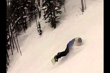 Todd and nathan crashing at lake louise Snow boarding