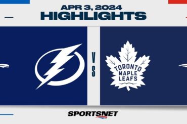 NHL Highlights | Lightning vs. Maple Leafs - April 3, 2024