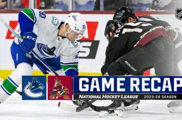 Canucks @ Coyotes 4/3 | NHL Highlights 2024