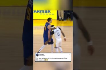 Curry splitting up Jokic and GPII after this was hilarious. 😂😅 #shorts