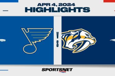 NHL Highlights | Blues vs. Predators - April 4, 2024