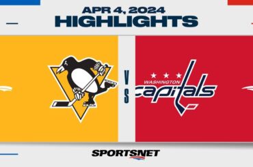 NHL Highlights | Penguins vs. Capitals - April 4, 2024