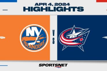 NHL Highlights | Islanders vs. Blue Jackets - April 4, 2024