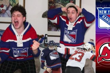 LINE BRAWL! NYR Fan Reaction - Devils 3 Rangers 4