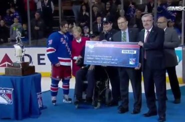 Mats Zuccarello Receives The Steven McDonald Extra Effort Award 4/8/14