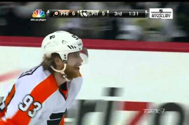 Jakub Voracek gets a Hat trick and the game winning goal. Feb 20th 2013