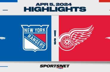 NHL Highlights | Rangers vs. Red Wings - April 5, 2024