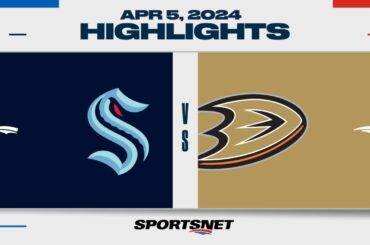 NHL Highlights | Kraken vs. Ducks - April 5, 2024