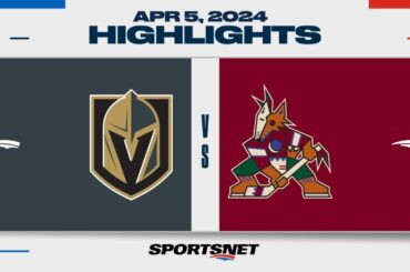 NHL Highlights | Golden Knights vs. Coyotes - April 5, 2024