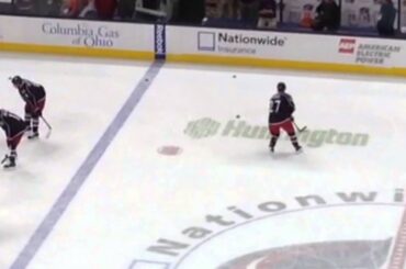 Ryan Murray during pre-game warm up at the Blue Jackets vs. Senators game (1/28/14)