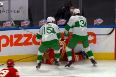 Justin Holl Cross Checking Penalty Against Matthew Tkachuk